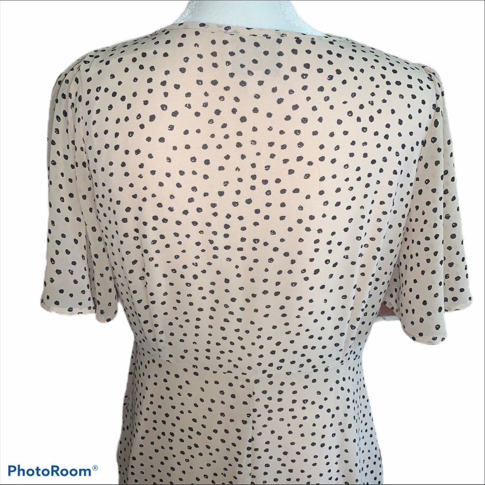 HAYDEN LOS ANGELES | Polka Dot Midi Tan Dress - Picture 8 of 11